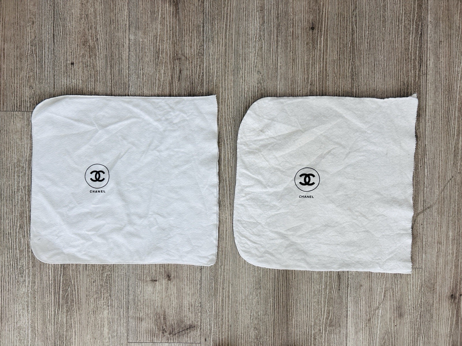 Authentic 2 piece designer Chanel Vintage storage dust bags Bundle Set #153