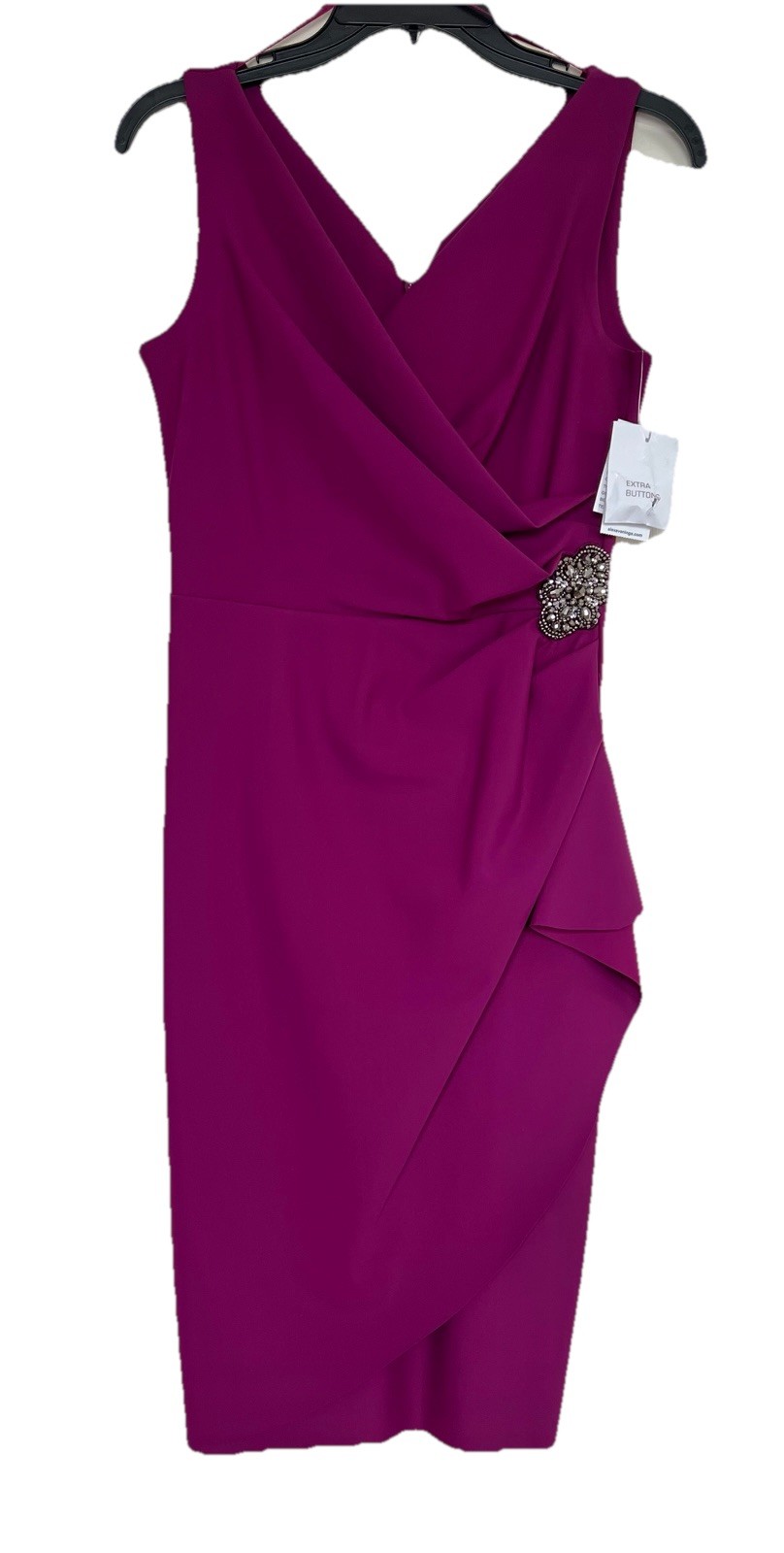 Alex Evenings Dark Magenta Dress Size 2 NWT