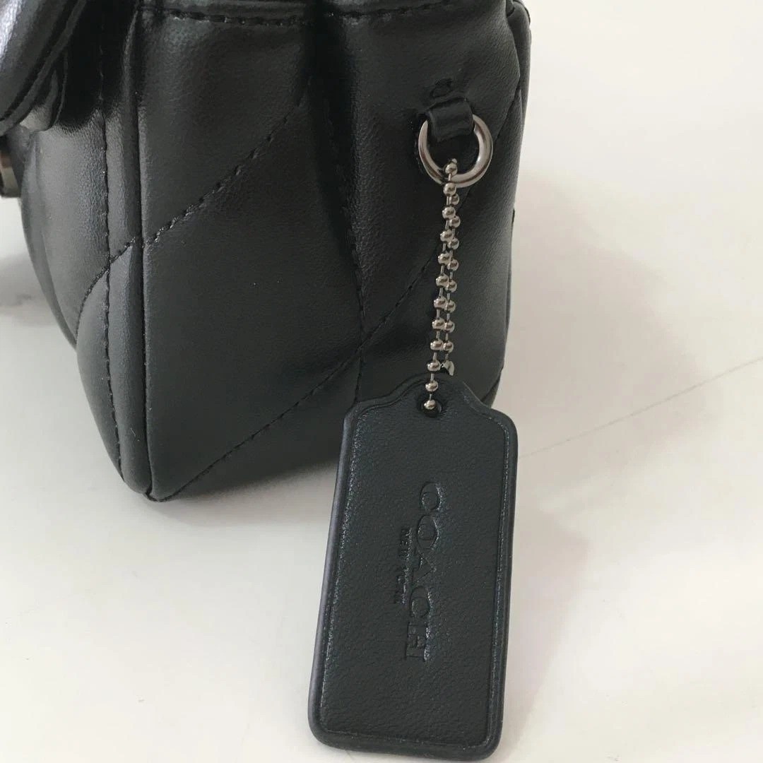 COACH Tabby CP149 Shoulder Bag 20 Quilted Black Silver NEW