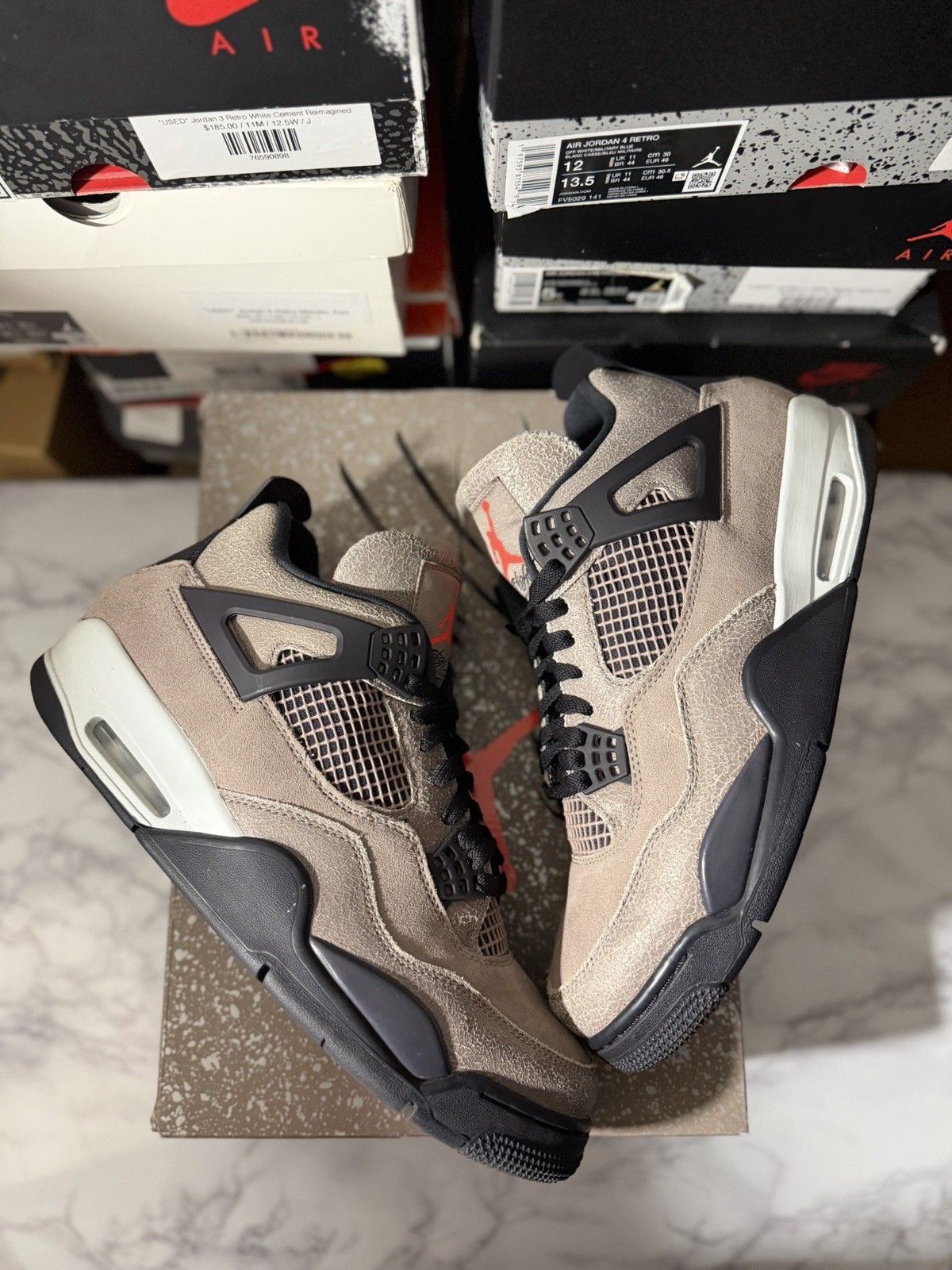 Size 12 – Jordan 4 Retro Mid Taupe Haze – Clean