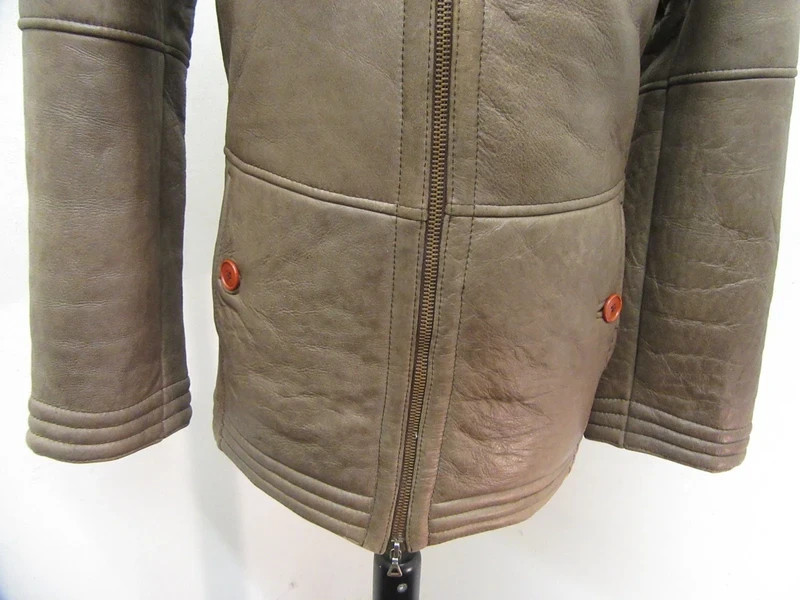 Vintage sheepskin biker jacket size 10 BY LAMANTA