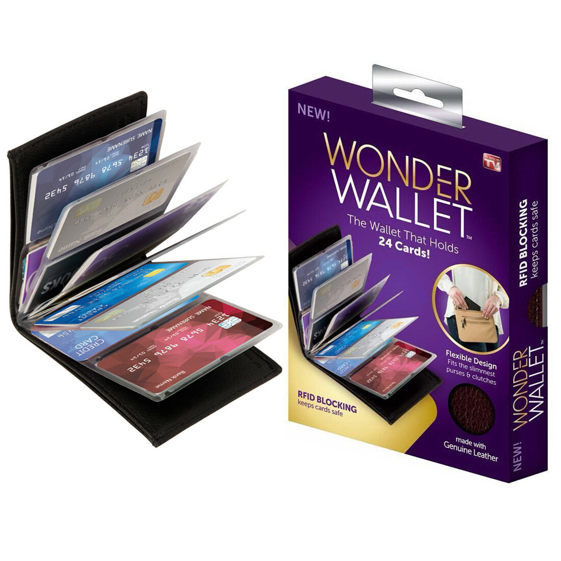 NEW Original Wonder Wallet Amazing Men Women Slim RFID Wallets As Seen on TV