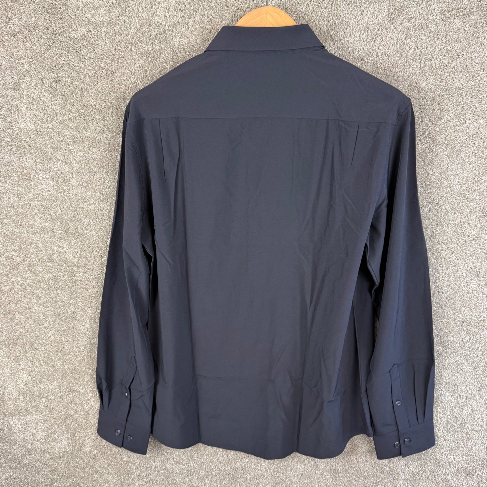 7Diamonds Rocco Navy 4-Way Stretch Long Sleeve Button Down Shirt Mens Large NEW