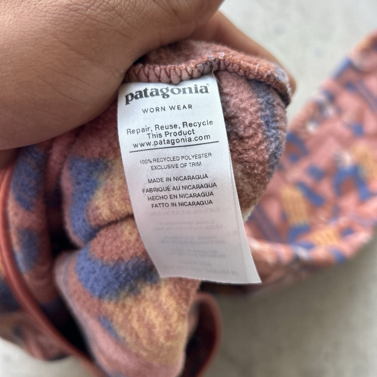 Patagonia Synchilla Snap on Fleece Pullover Canyon Block all over print
