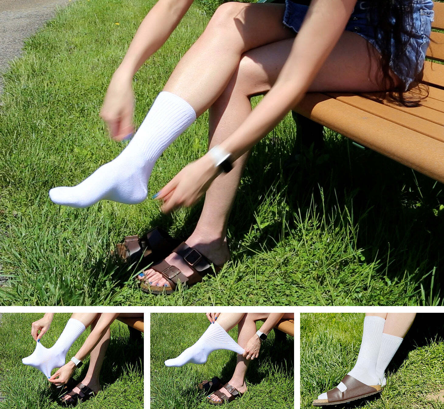 Thin Combed Cotton Diabetic Socks, Loose, Non-Binding Low-Crew Socks (Size 7-11)