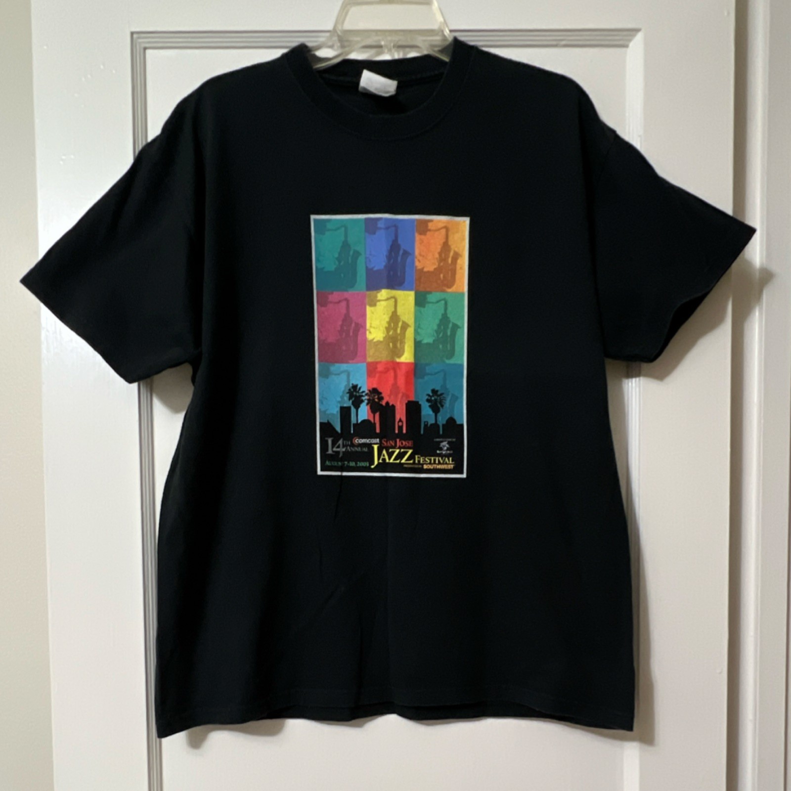 Port & Company 14th Annual San Jose Jazz Festival 2003 Graphic T-Shirt L Rare