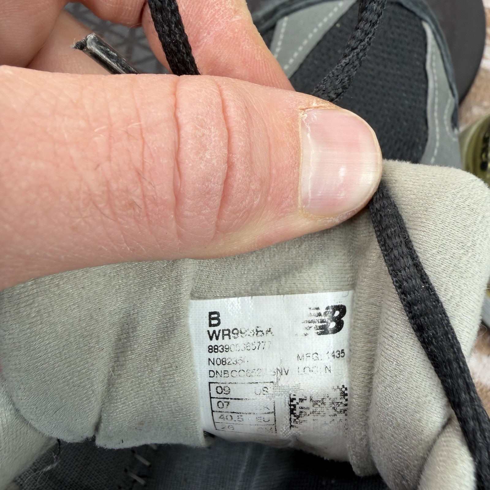 New Balance 993 WR993BK Running Shoes Black Women’s Size 9 ** SEE NOTES**