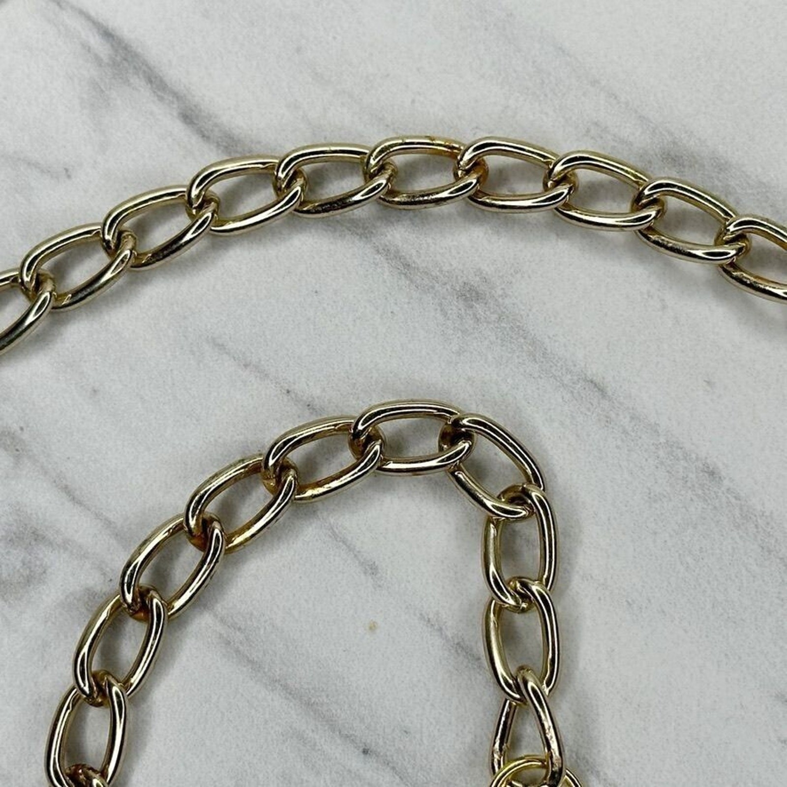 Gold Tone Chain Link Purse Handbag Replacement Strap – 47.5″