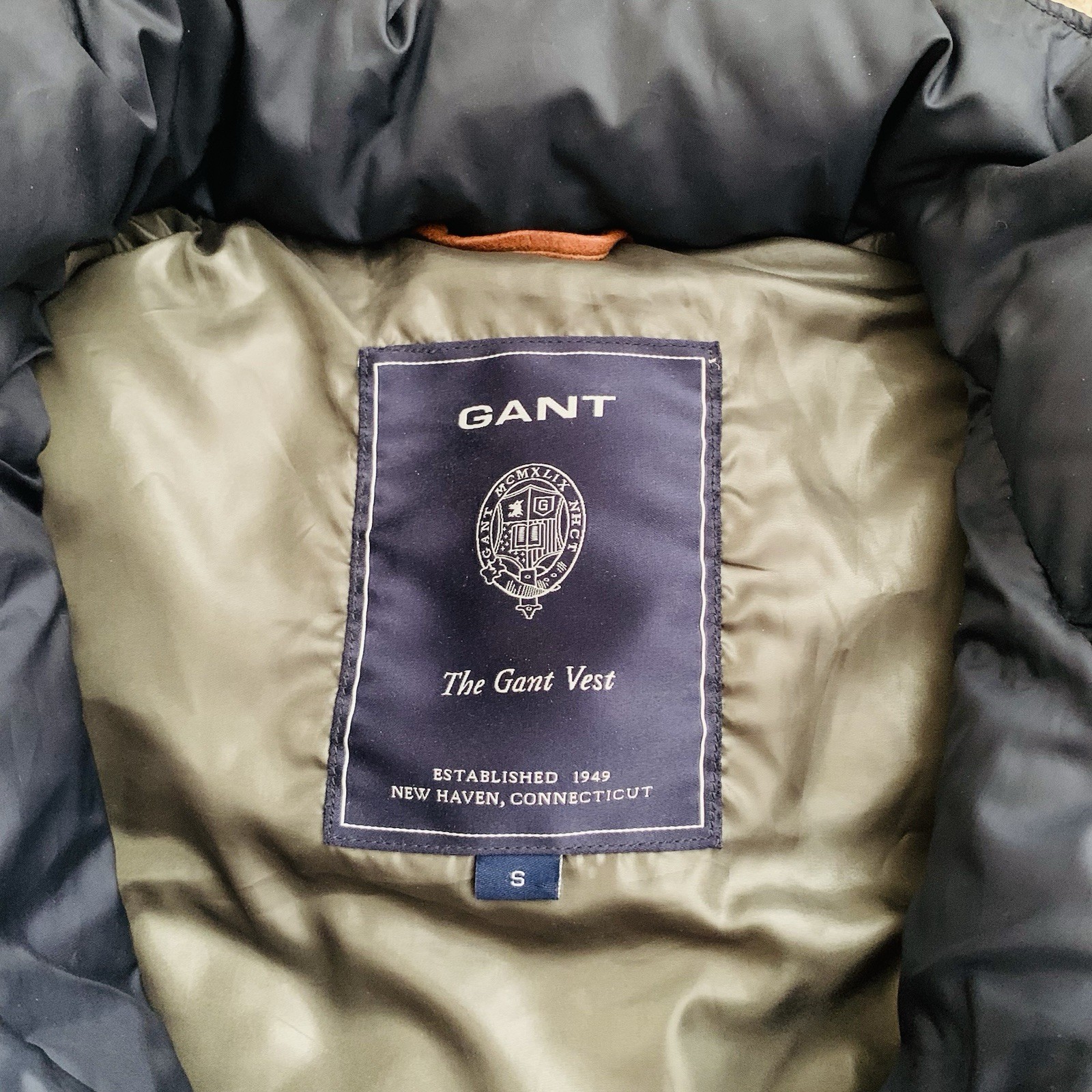 Gant Gilet Vest Mens Size Small Navy – Down Feather Filled Body Warmer Jacket