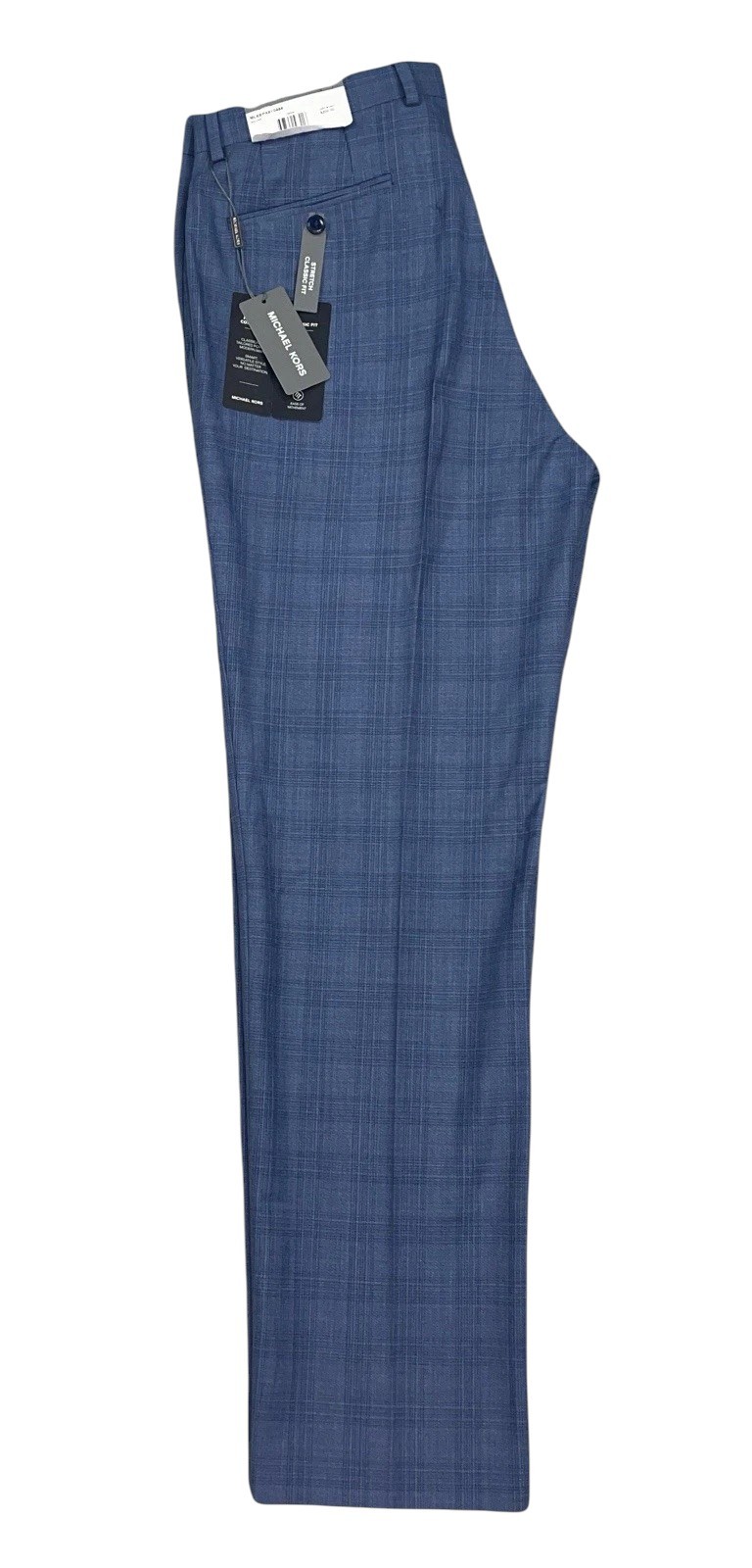 Michael Kors Mens Classic fit Dress Pants 40 / 32 Navy Blue Plaid Wool