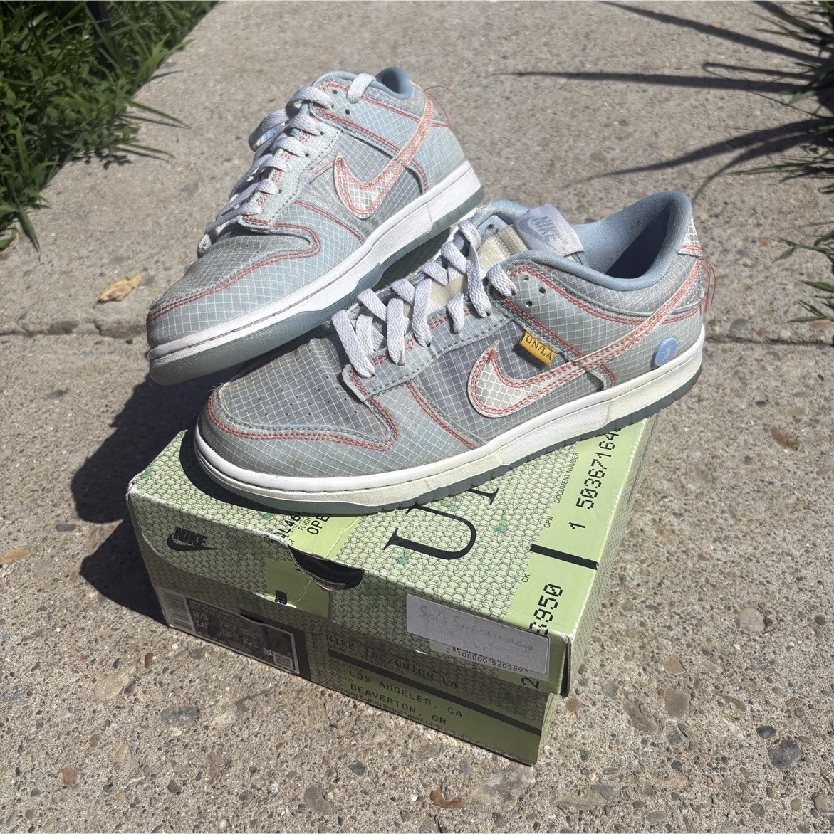 Nike x Union LA Dunk Low Passport Pack Argon Gray/Blue/White DJ9649-400