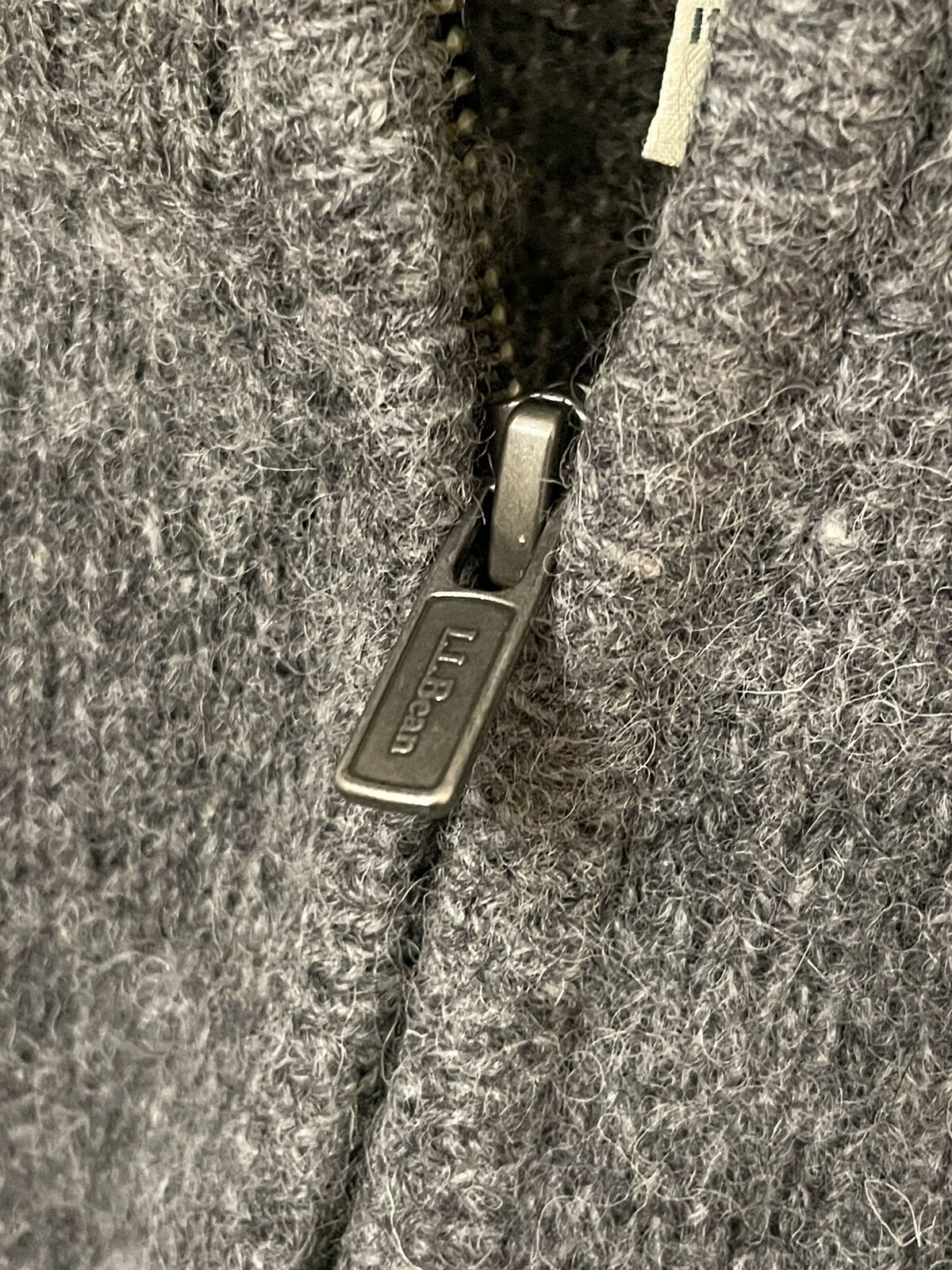 L.L. Bean Shetland Wool 1/4 Zip Sweater Gray Men’s XL Reg 285327