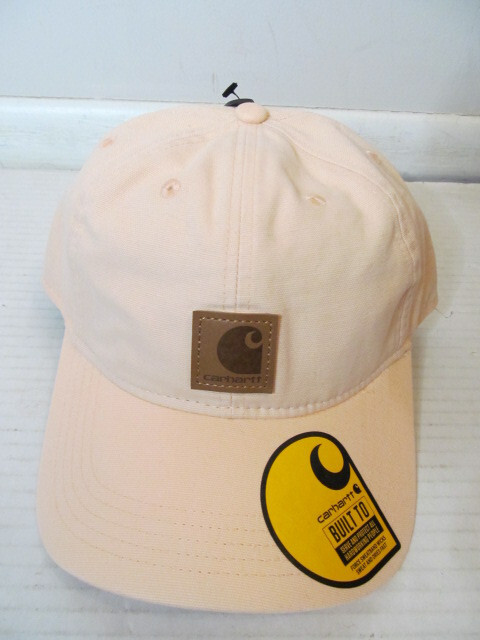 Carhartt Womens Built To Leather Patch Canvas Hat, Peach or Blue, One SizeAH0289