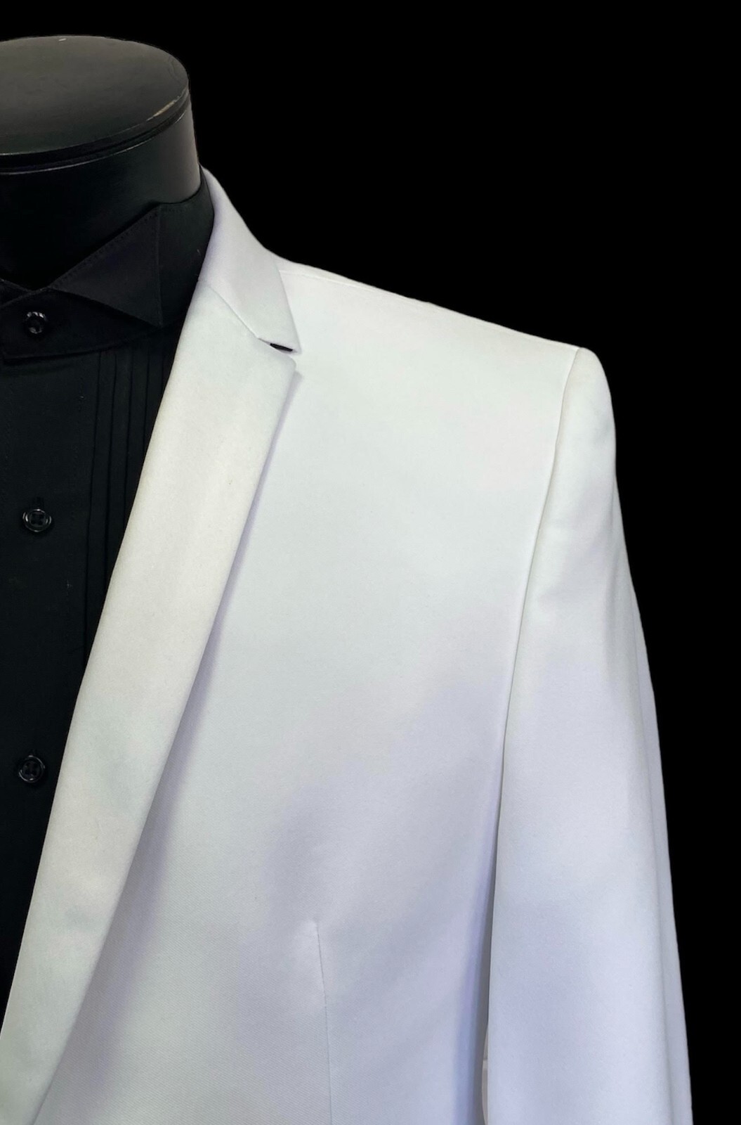 Boy’s Jean Yves White Tuxedo Jacket One Button Modern Fitted Slim Fit- Easter