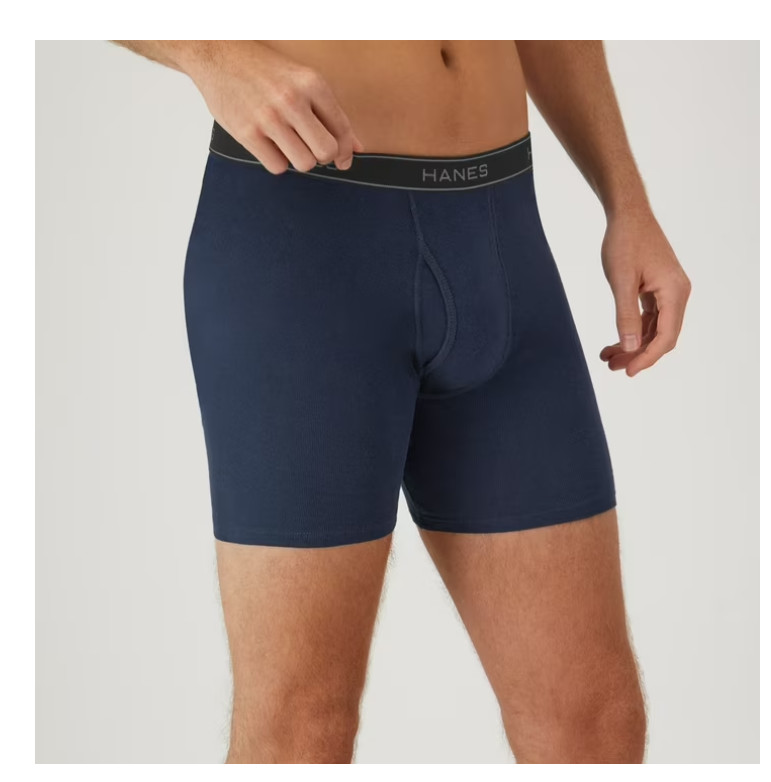 Hanes Men’s Super Value Pack Assorted Boxer Briefs, 10-Pack Soft and Breathable