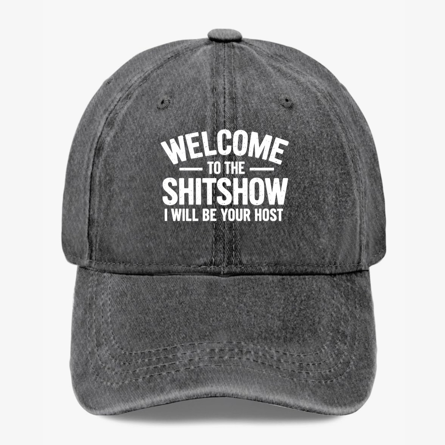 Welcome To The Shitshow Funny Dad Hat Sarcastic Quote Adjustable Cap