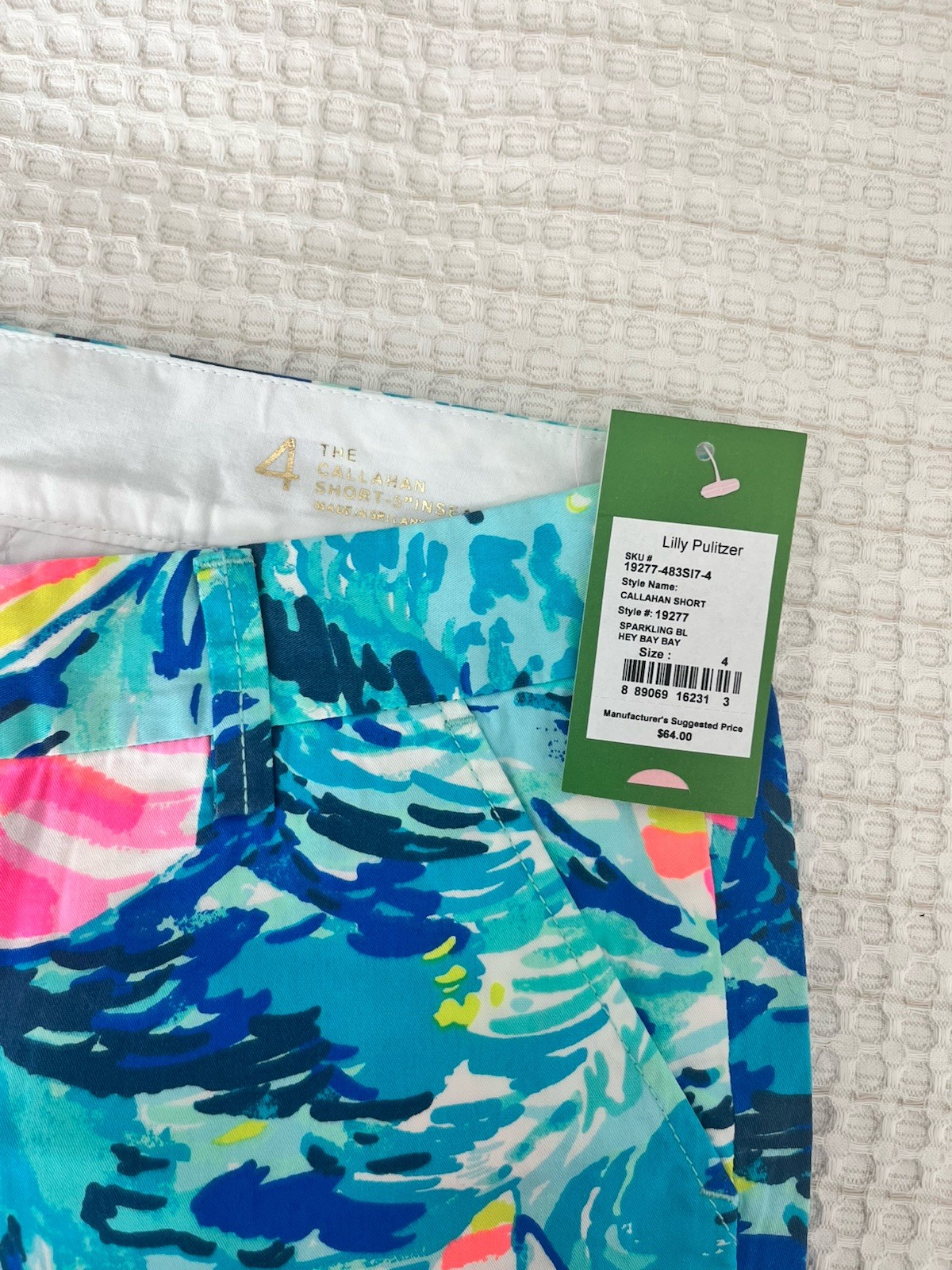 NWT Lilly Pulitzer Callahan Short HEY BAY BAY Women’s 4 Sailboats $64