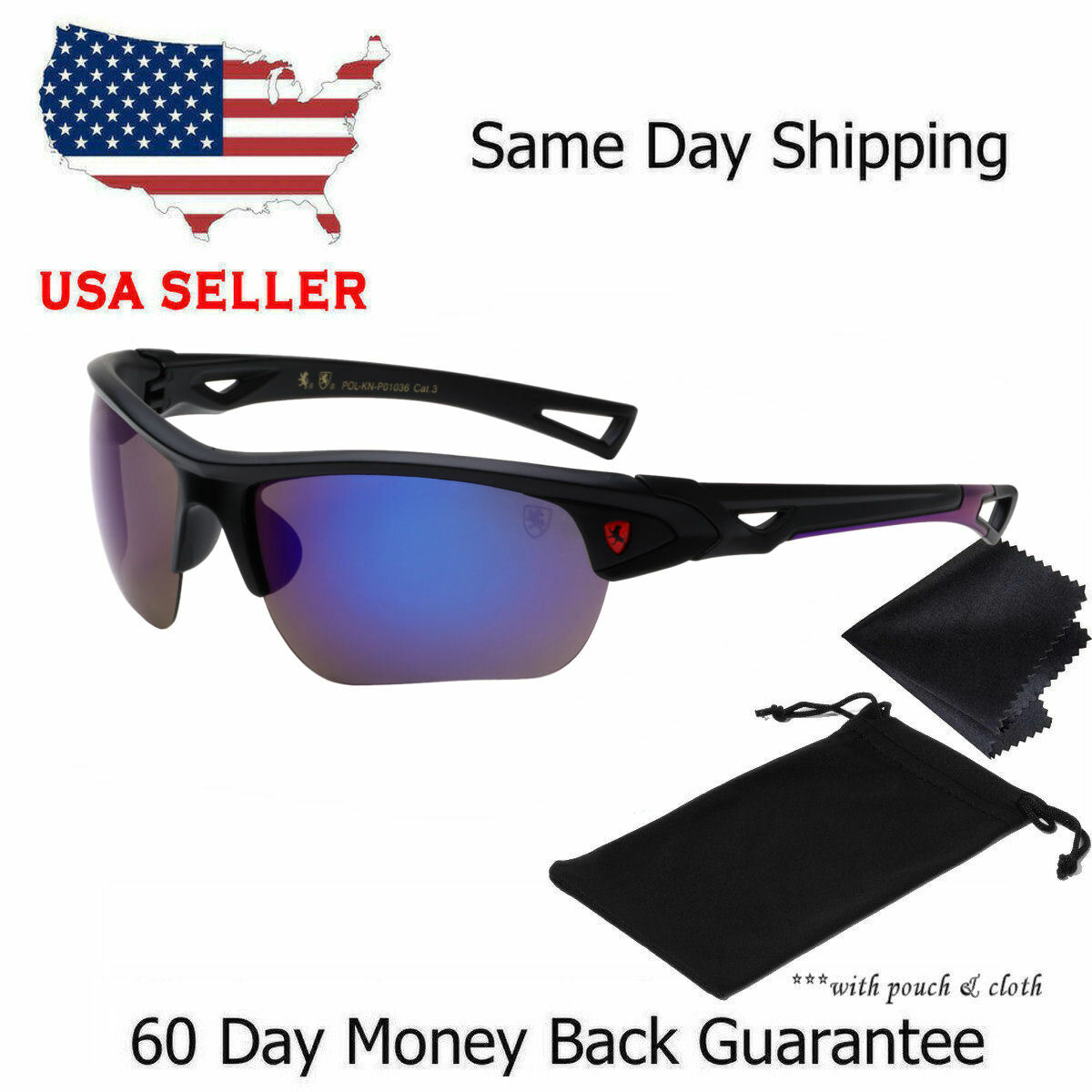 2Pair New Polarized Men Anti Glare Fishing Cycling Driving Sport Sunglasses