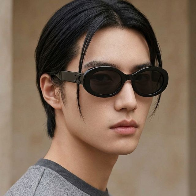 Celine Triomphe 01 Sunglasses CL40194U 05A Oval Horn Frame Fashion 155780960