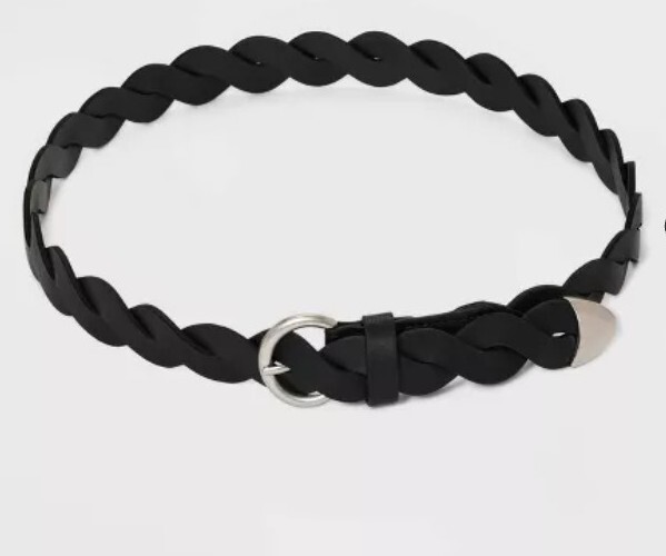 Universal Thread Women’s Rope Belt Adjustable Small Black 100% Polyurethane (NB)