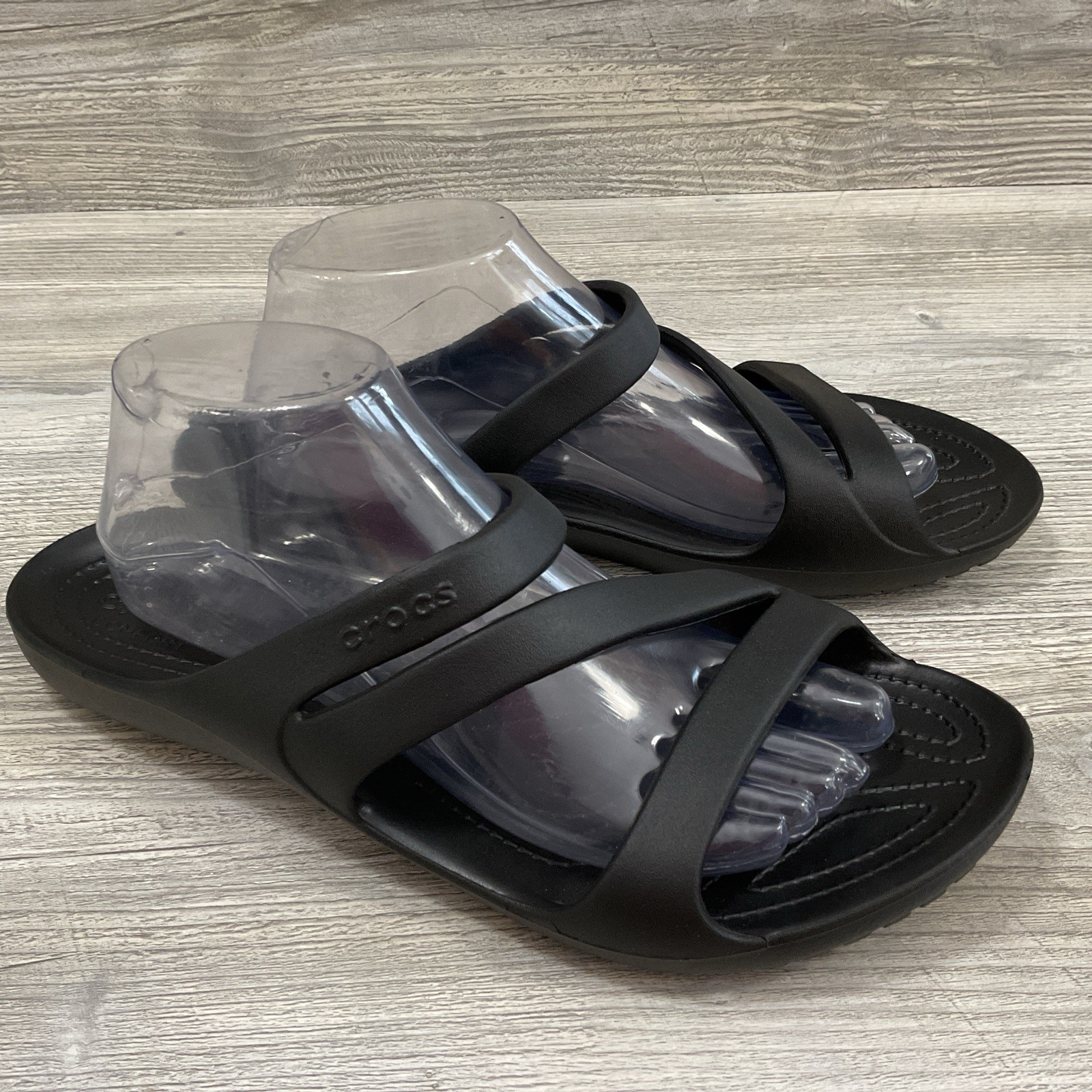 Crocs Sandals Kadee II Flip Flop Thong Black Rubber Slip On Open Toe Womens 11