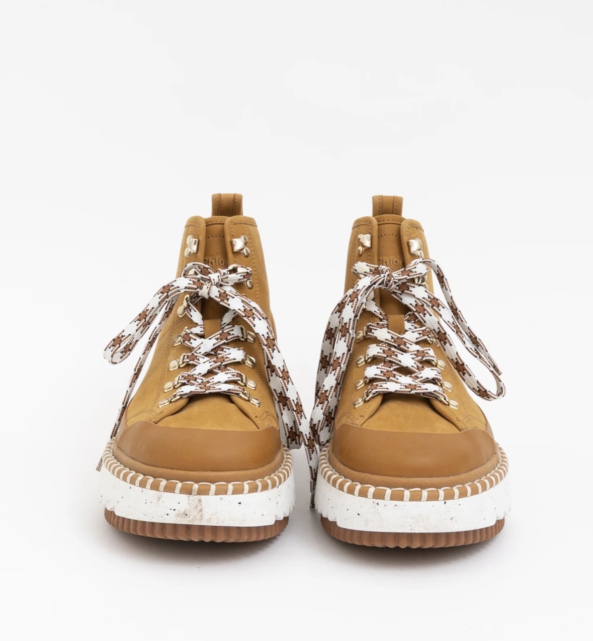 Chloé Lilli Nubuck Platform Ankle Boots 🤎 (trainers; sneakers)