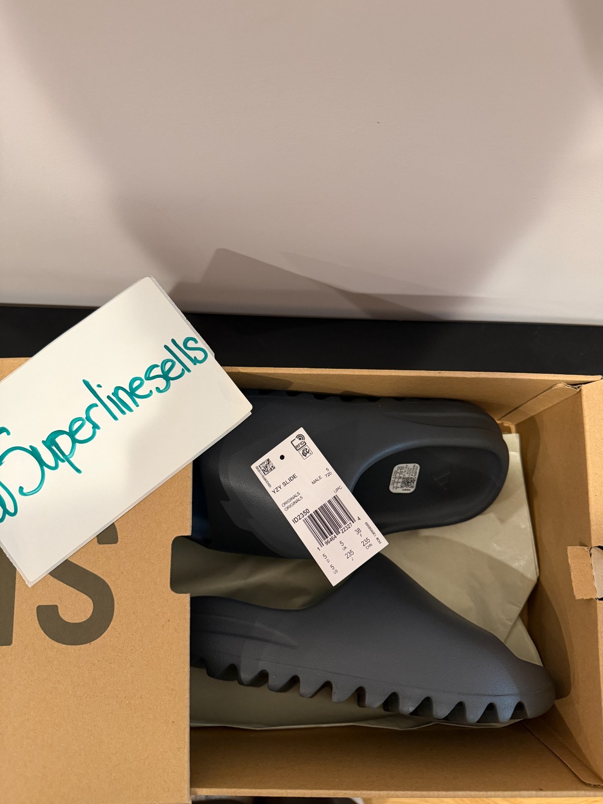 Adidas Yeezy Slide Slate Grey Size 5 (100% Authentic) ID2350