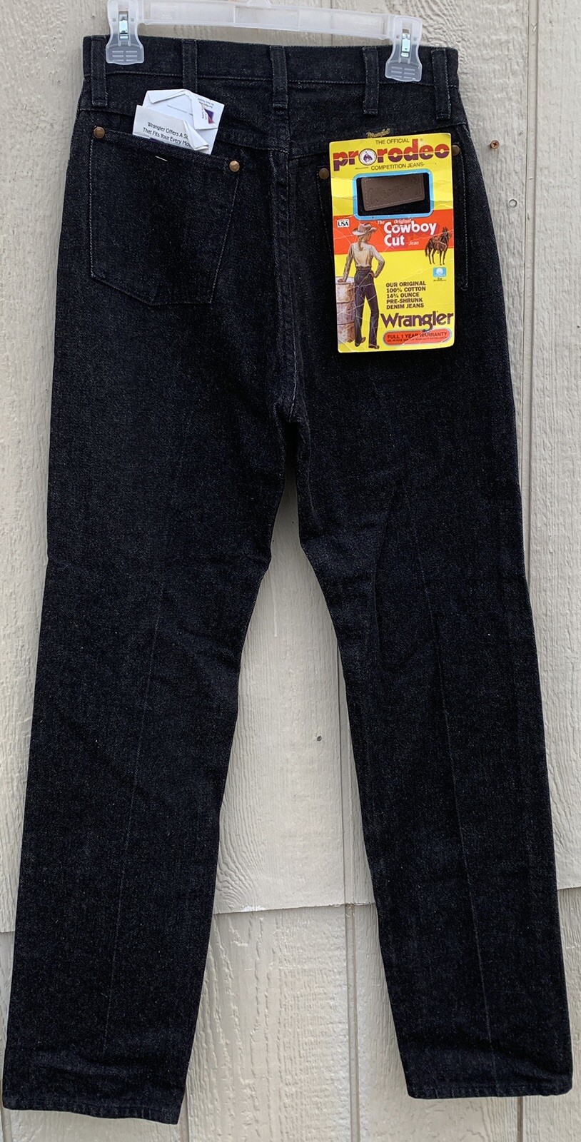 Vintage Wrangler Jeans Cowboy Cut 13MBKG 11 X 34 28 In Waist USA Made High Waist