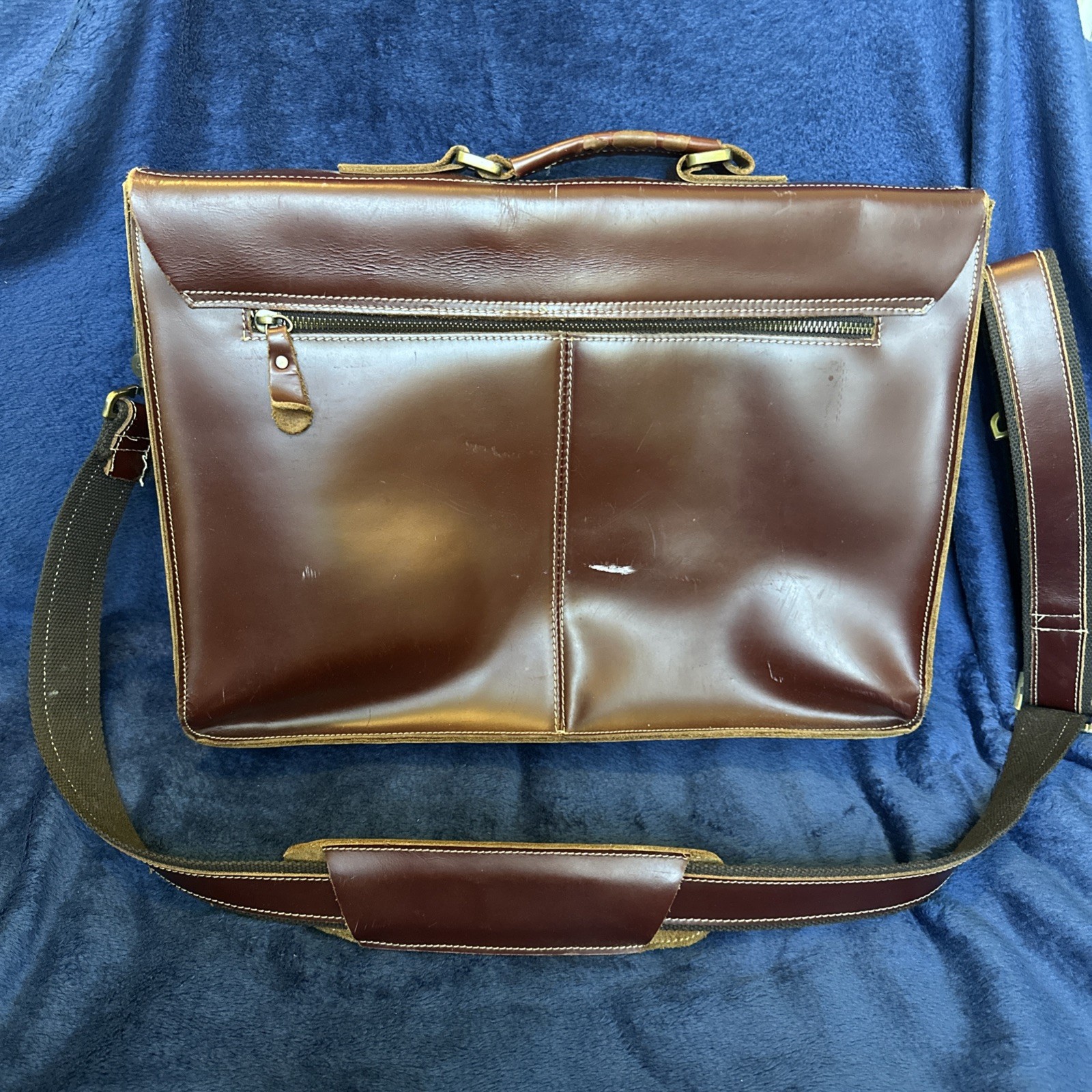 Leathario crossbody briefcase bag