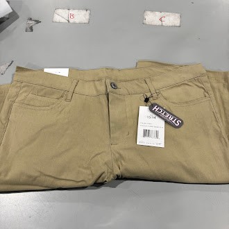 AUTHENTIC GALAXY BY HARVIC SCHOOL UNIFORM GIRLS – SIZE: YOUTH 13/14 – KHAKI