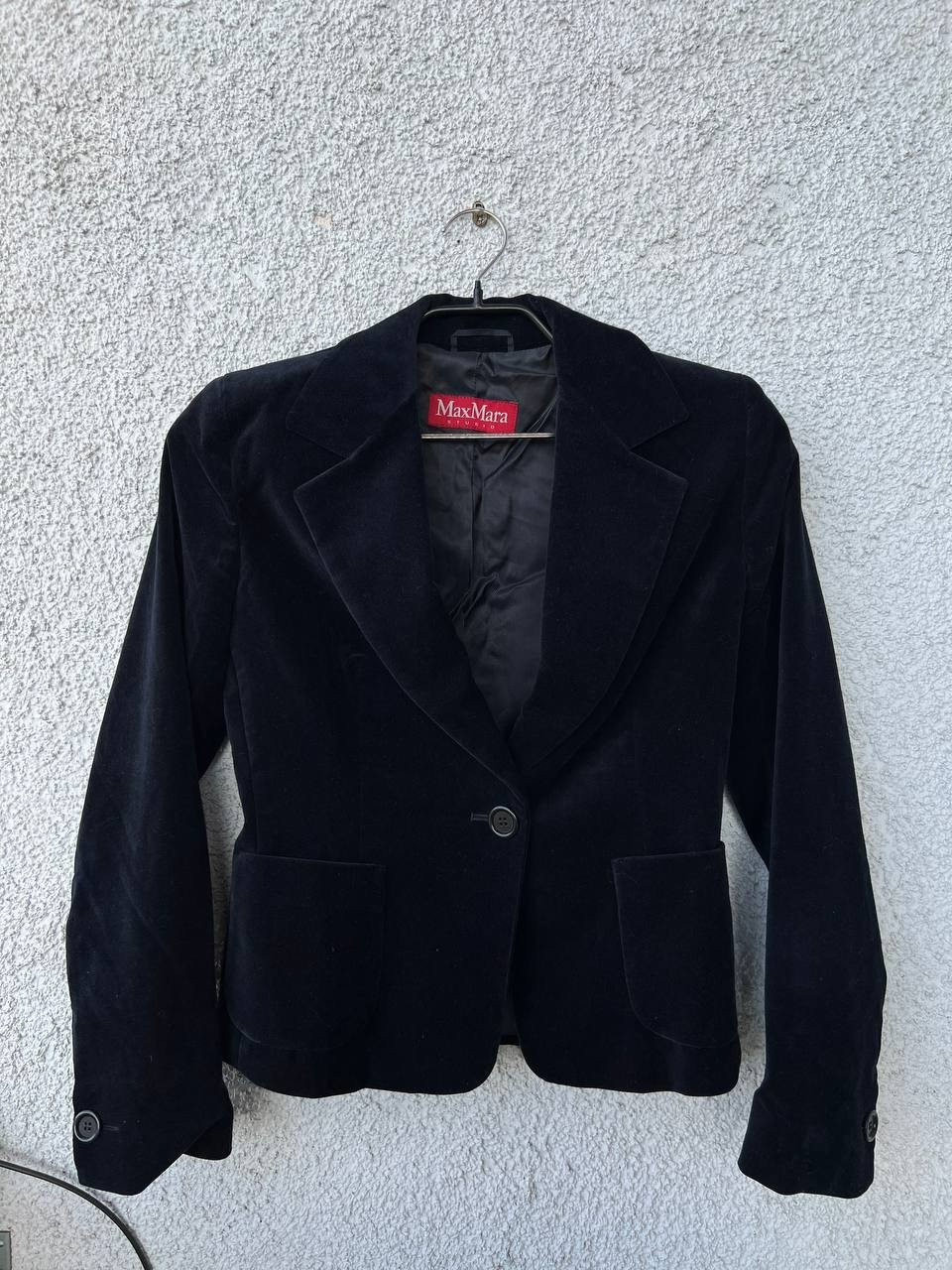 Max Mara Studio Dark Blue Velvet Jacket / Blazer