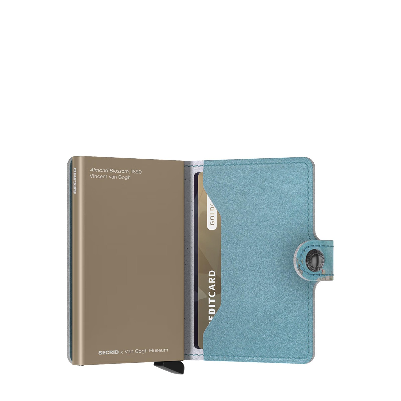 Secrid Mini Wallet Unisex – Aluminum Plastic Floral Blue