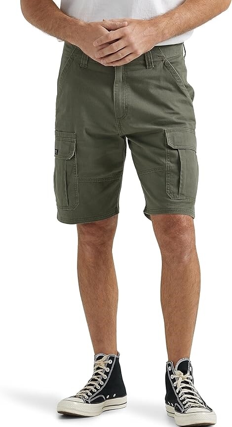 Men’s Wrangler Relaxed Fit Cargo Shorts w/ Stretch Olive Green CHOOSE SIZE 32-54