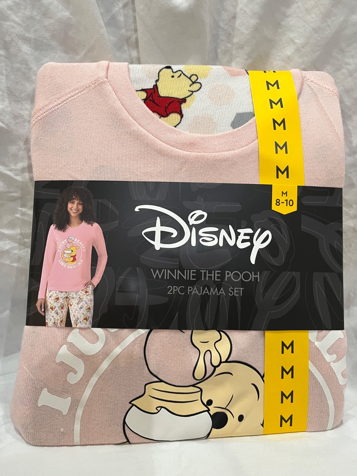 Winnie The Pooh Women’s 2-Piece Pullover and Jogger Pajama Set Pink U Pick New