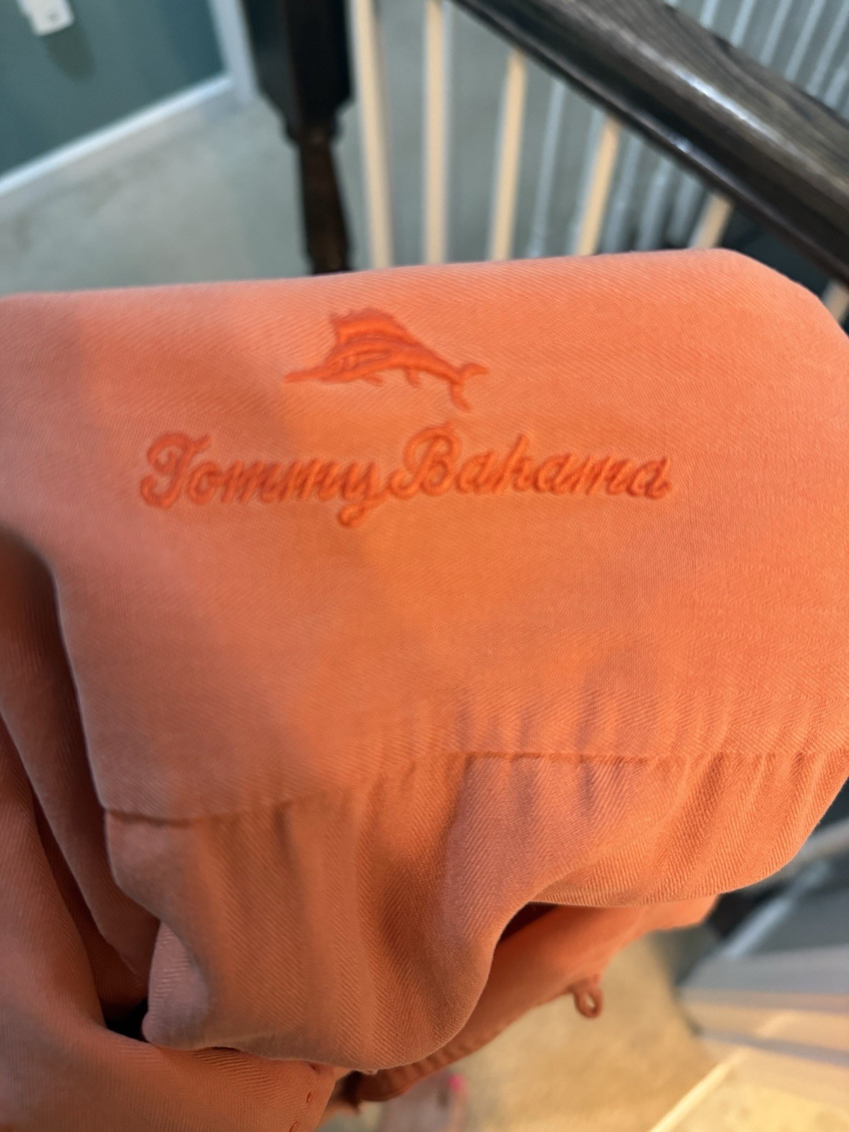 Tommy Bahama Men’s Button-Up Shirt, Size XXL, Collared, Short Sleeve Coral