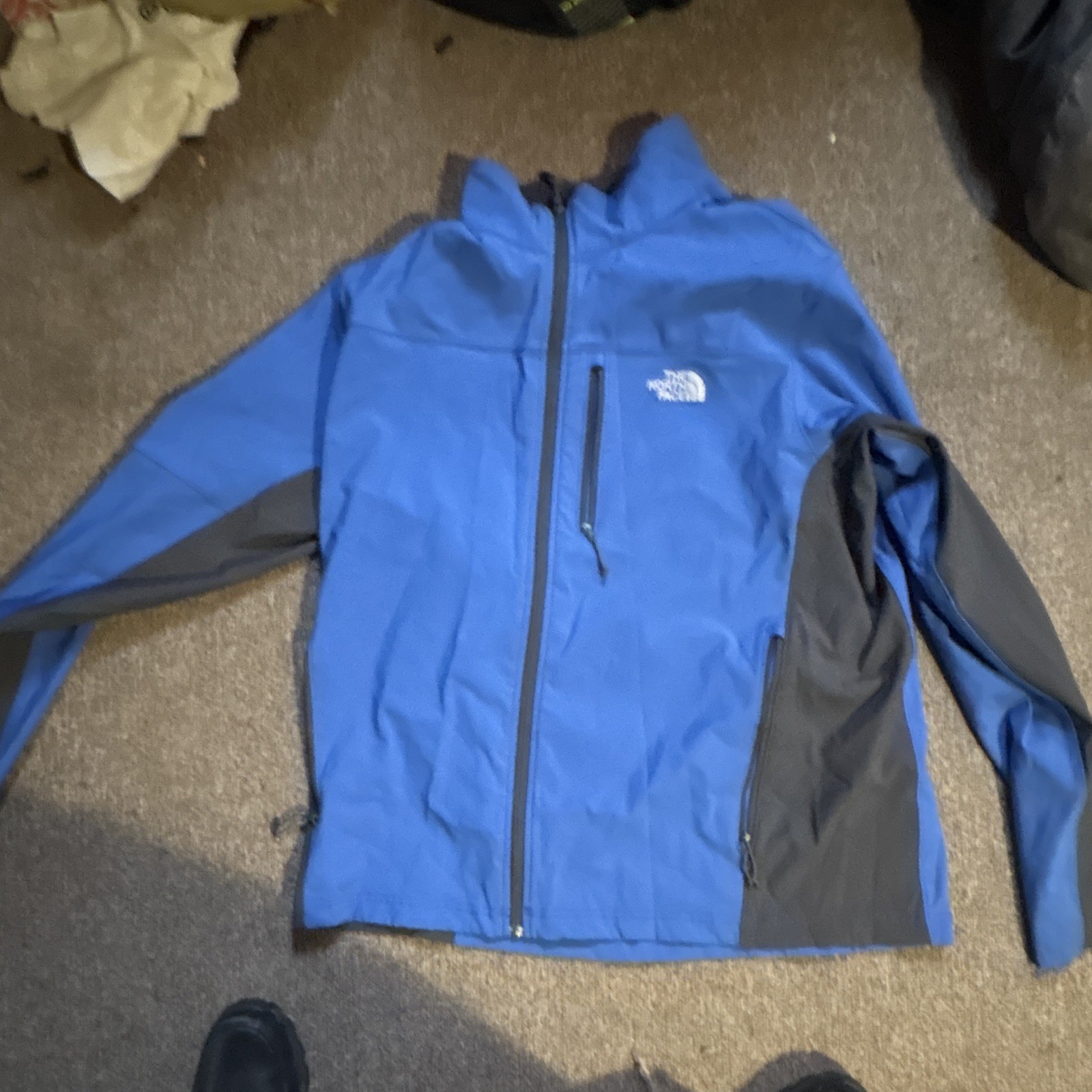 The North Face Men’s Blue/Gray Full Zip Softshell Jacket LTG Big & Tall