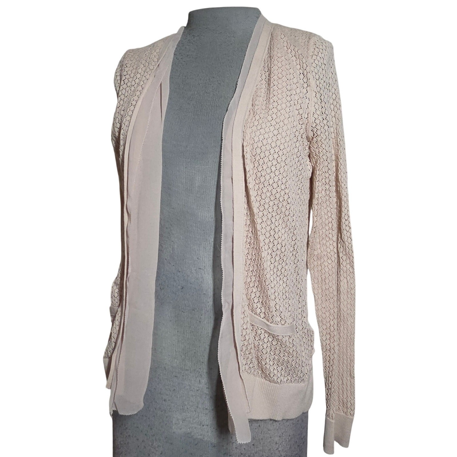 Ann Taylor Lightweight Open Front Blouse Size Small