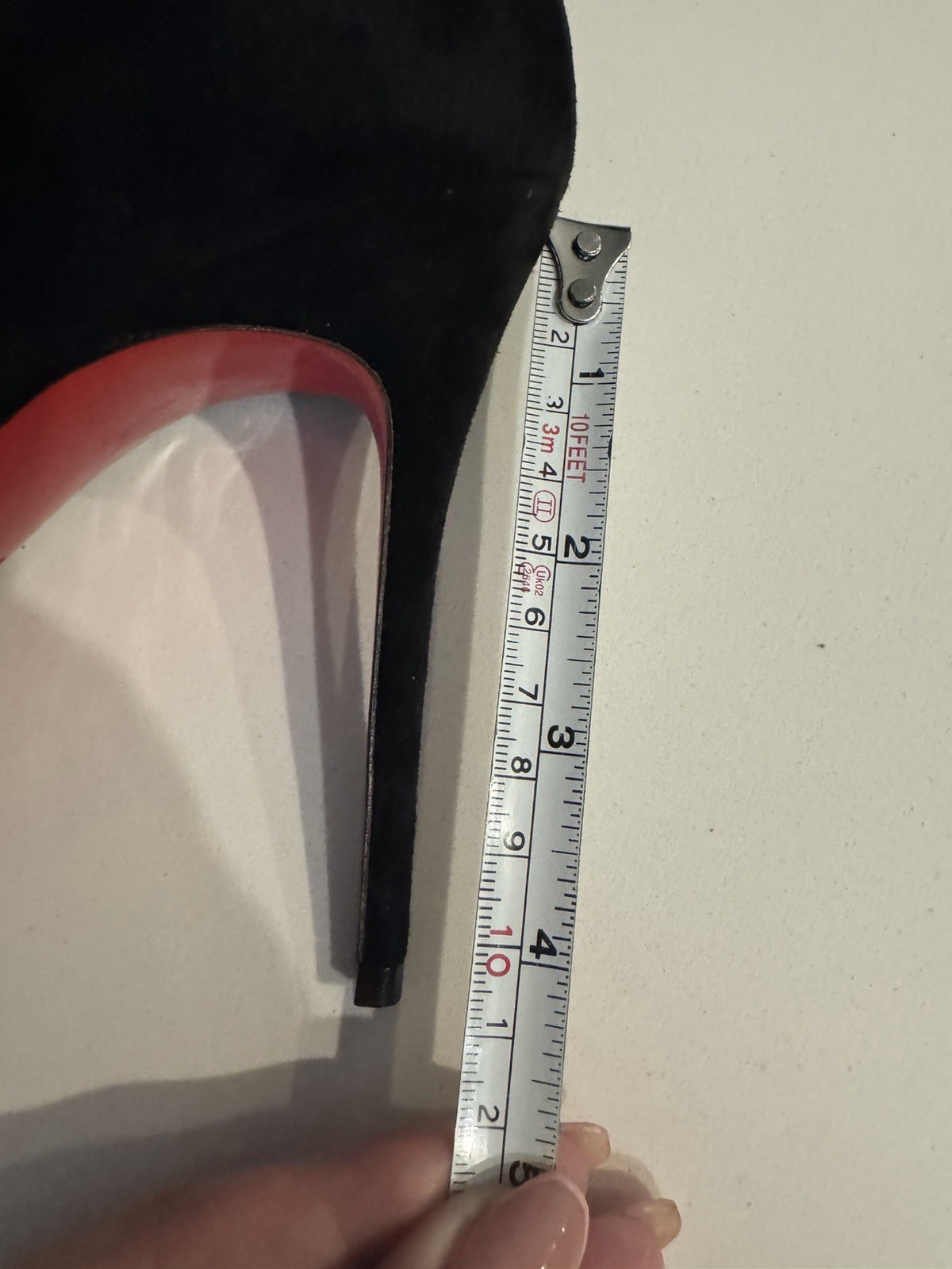 Christian Louboutin Black Suede Pointed Toe Stiletto Pumps US 9 Red Sole