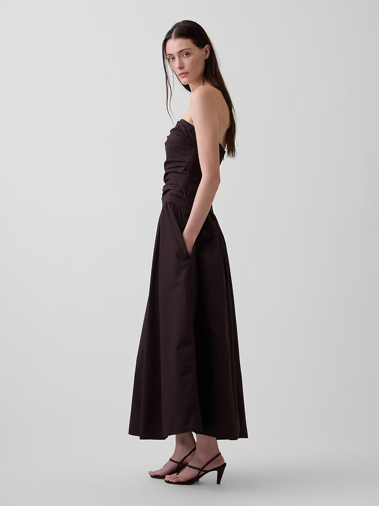 GAP – Sale – Poplin Drop-Waist Maxi Dress – NEW