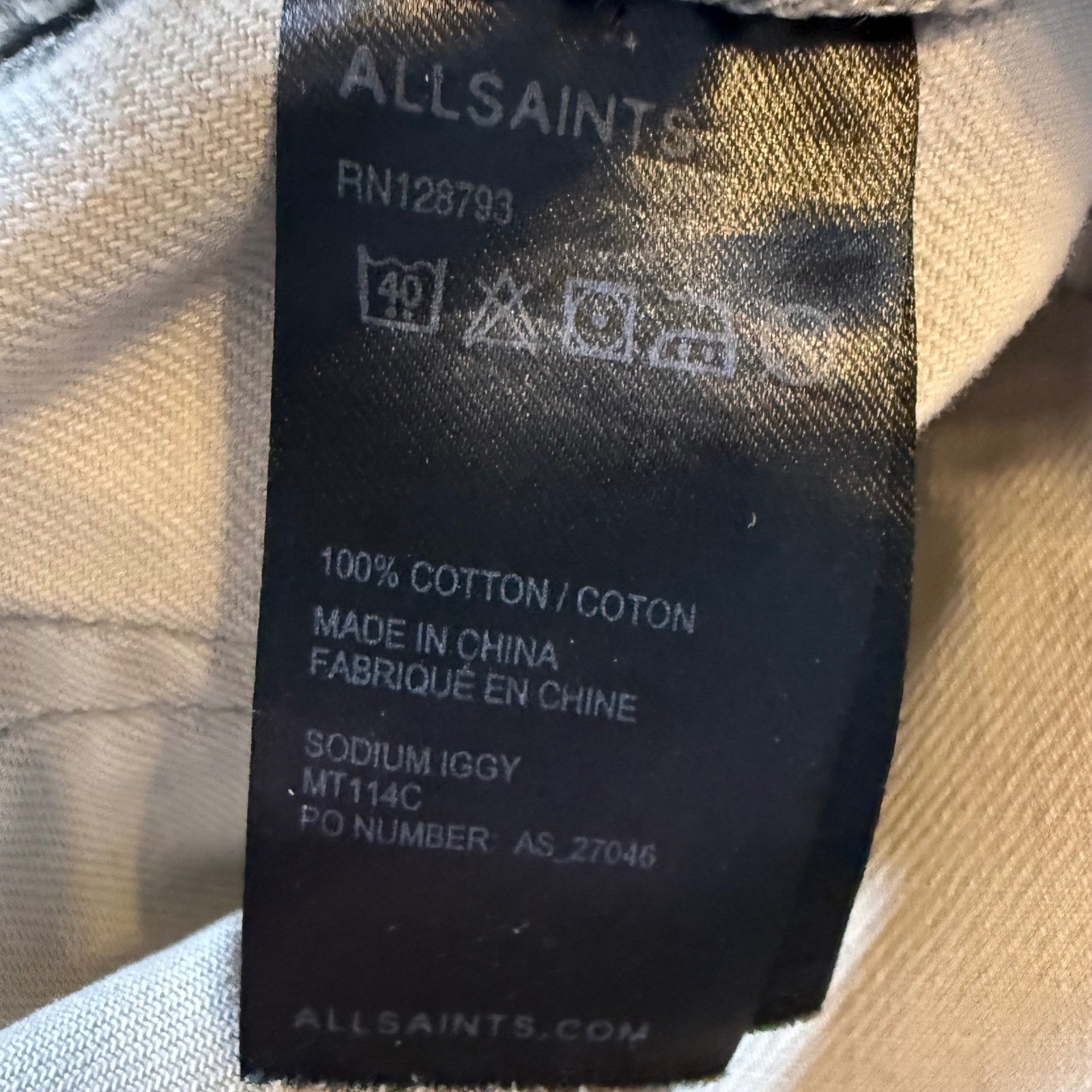 ALLSAINTS Iggy Light Wash Denim Jeans Men’s Size Waist 34 Inseam 32