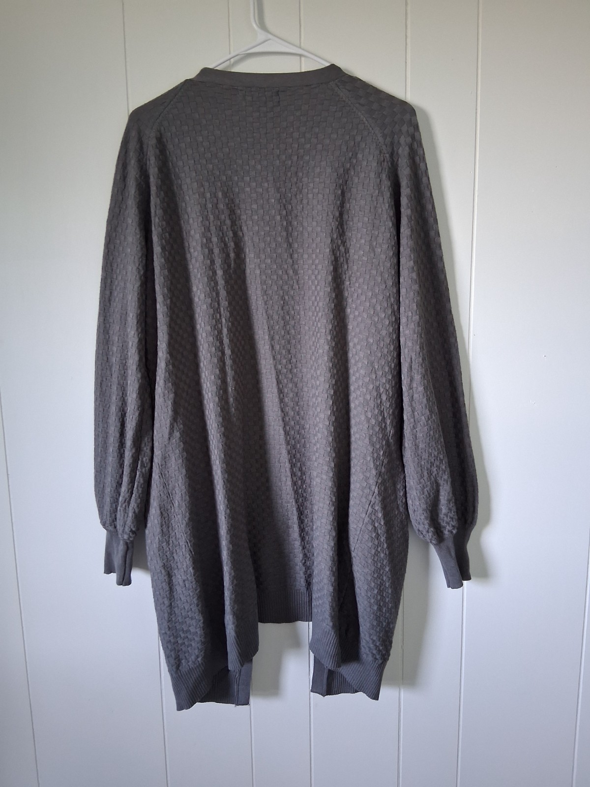 Grace Karin Open Front Cardigan Sweater Women’s Size XL Gray Basket Weave