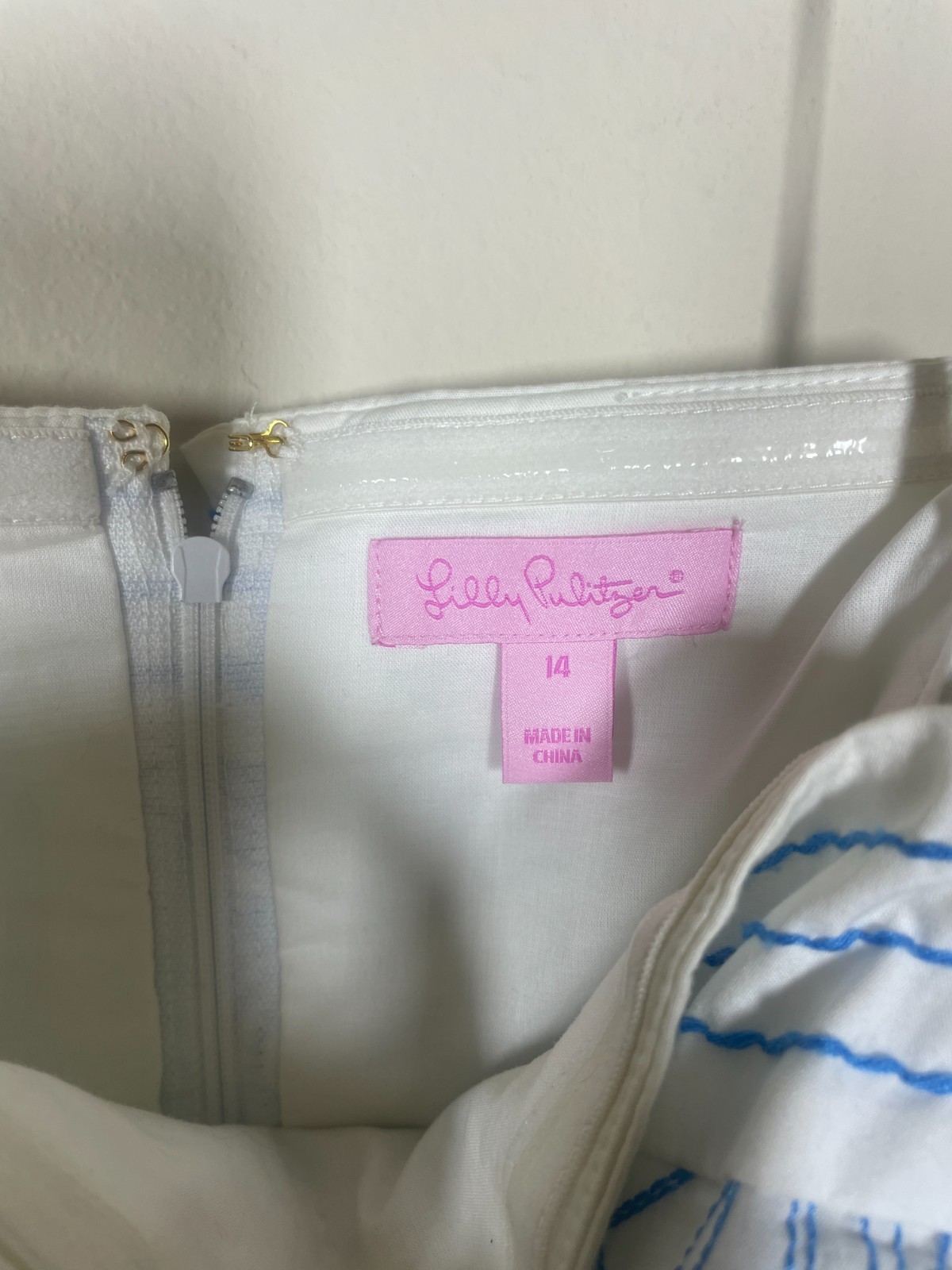 Lilly Pulitzer Bowen embroidered trapunto strapless dress Size: 14 Resort