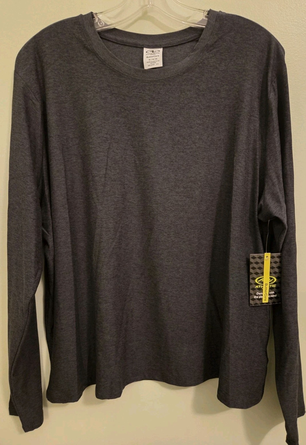 Athletic Works Women’s XL Long Sleeve Buttercore Tee BLACK SOOT #10626