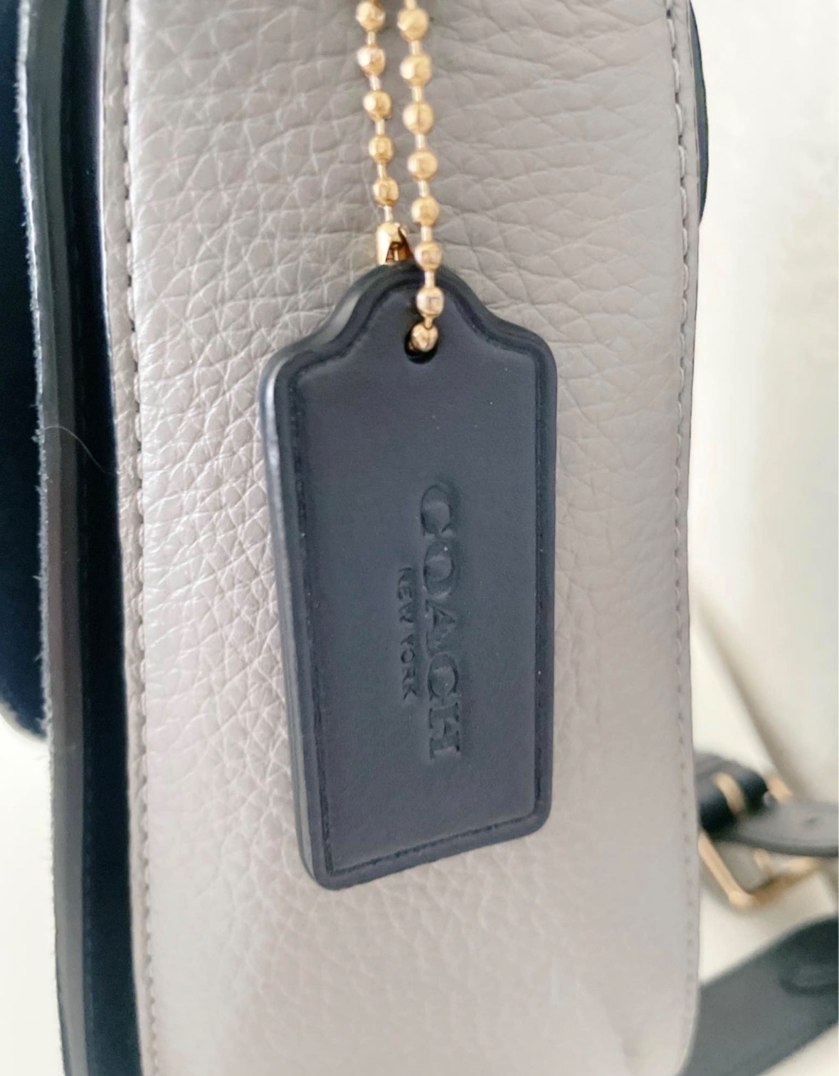 coach blue handbag cross body
