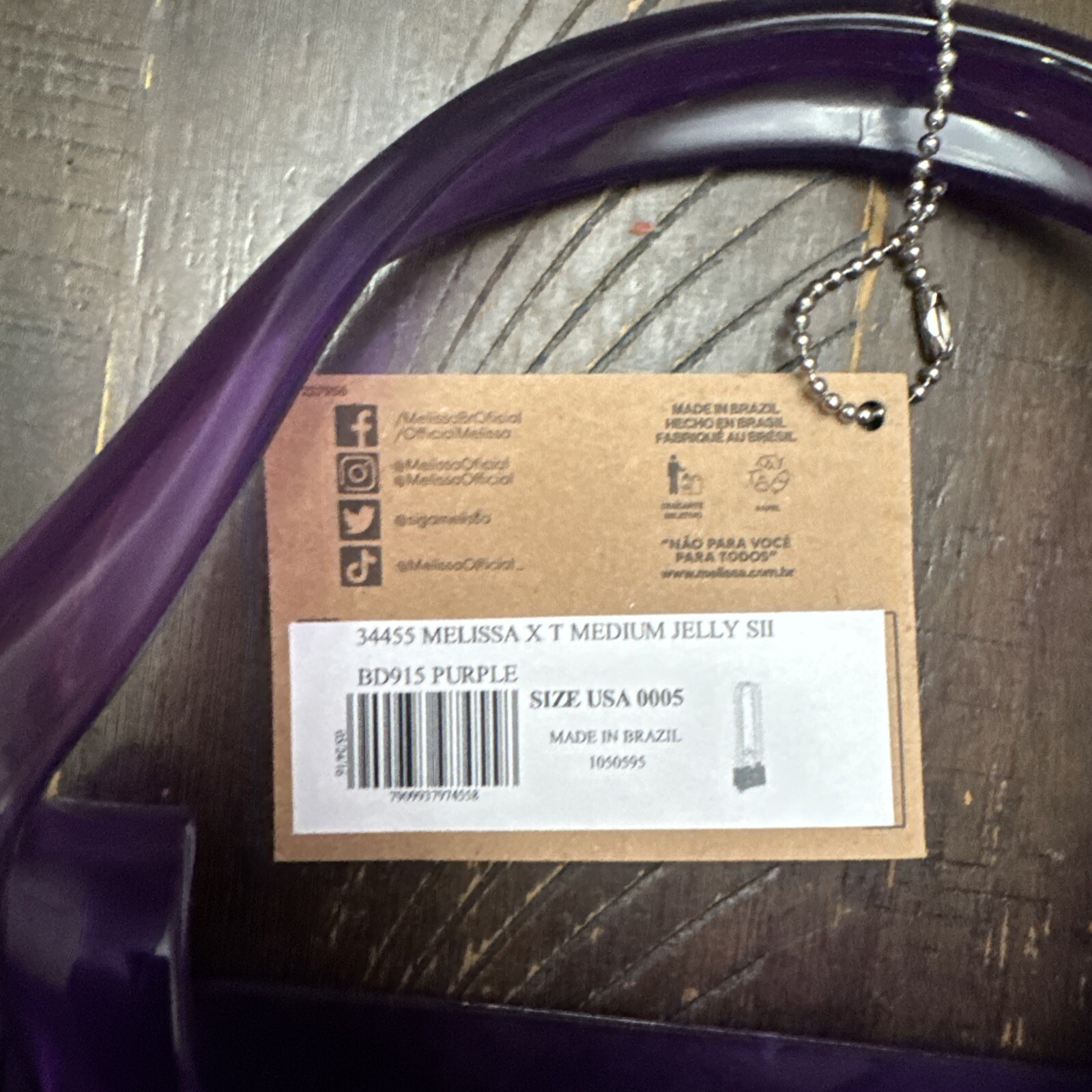 New W/ Tags Melissa X Telfar ‘Medium’ Jelly Shopper – Purple