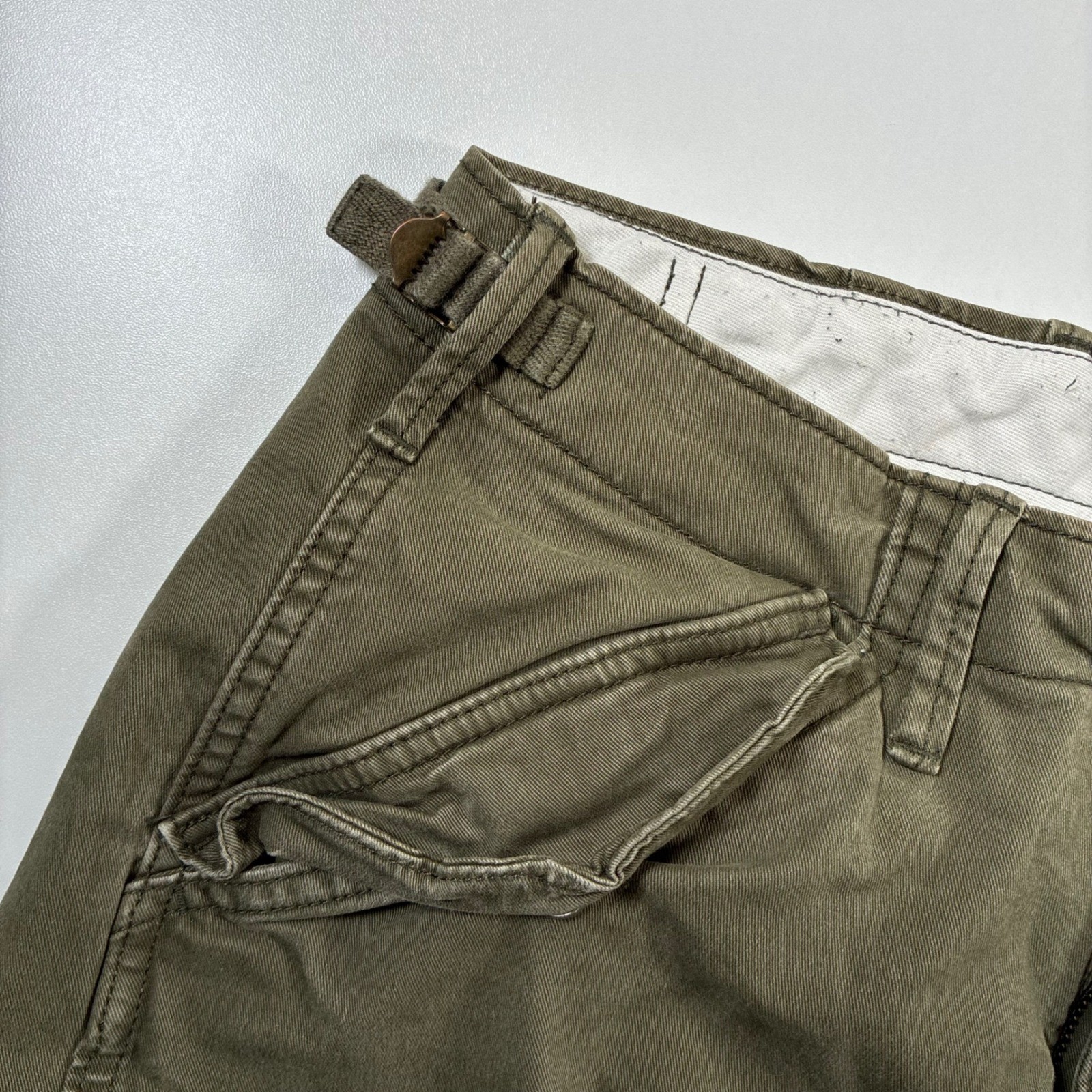 Gap Cargo Pants 29×28 Green Relaxed Military Army Flap Pockets (Tag 28×30)