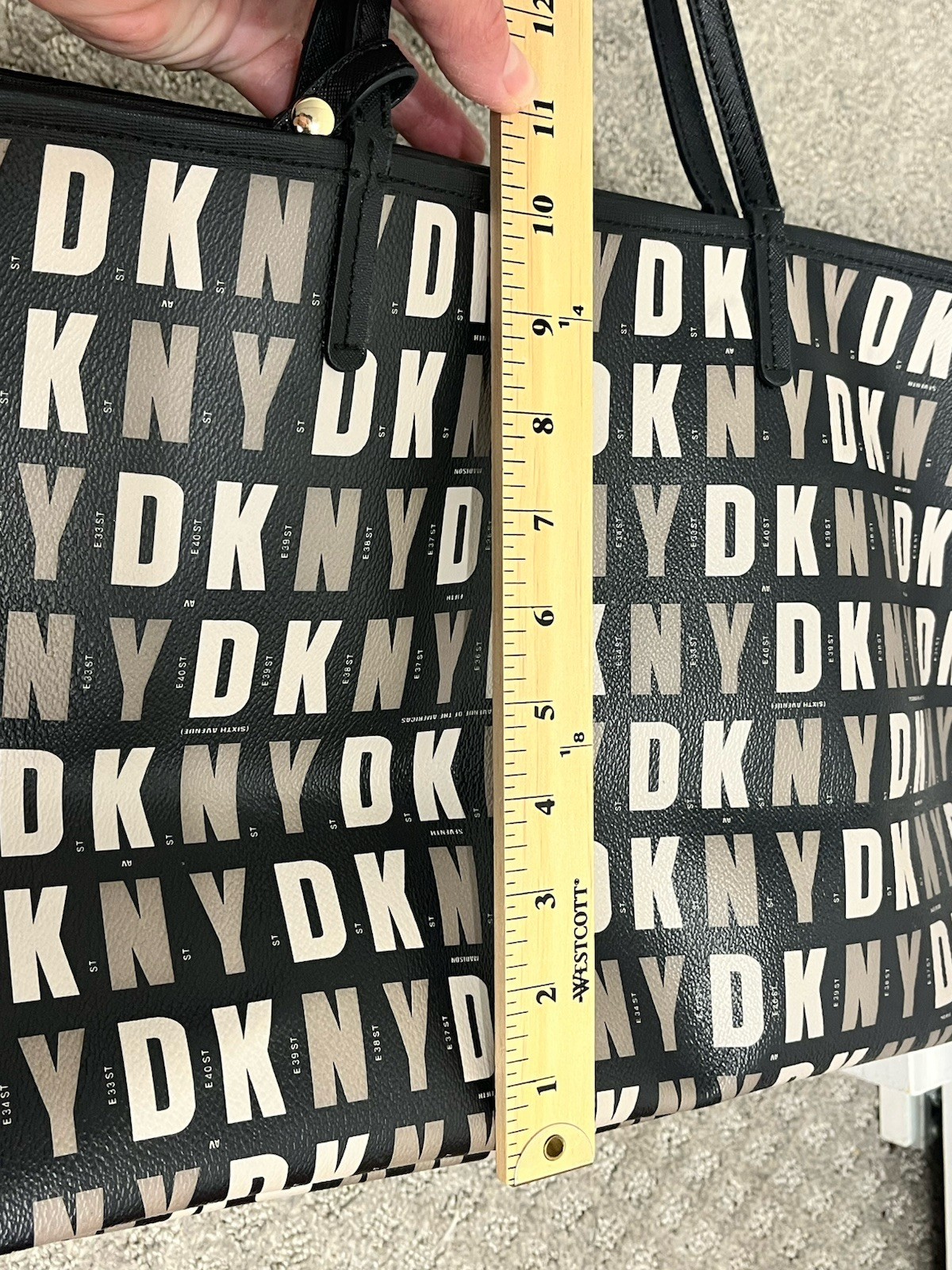DKNY Tote Bag With Yellow Taxi Interior & Bonus Bag New York City Travel Career