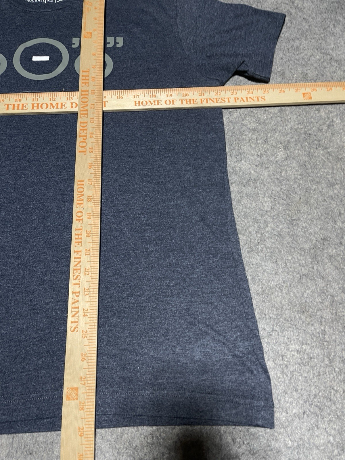 Baseballism mound to home plate Blue Gray 60 foot 6 inches 60’6″ Large Shirt