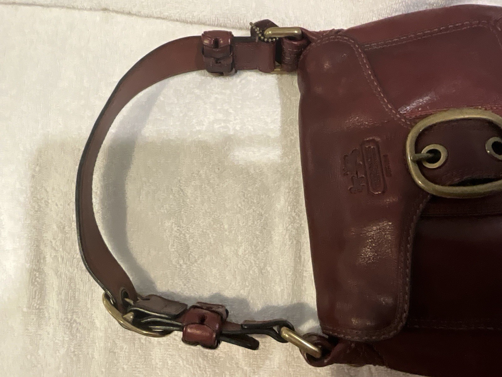 Vintage Coach Bleecker Legacy Tattersall Flap Shoulder Bag Leather Y2K 11427