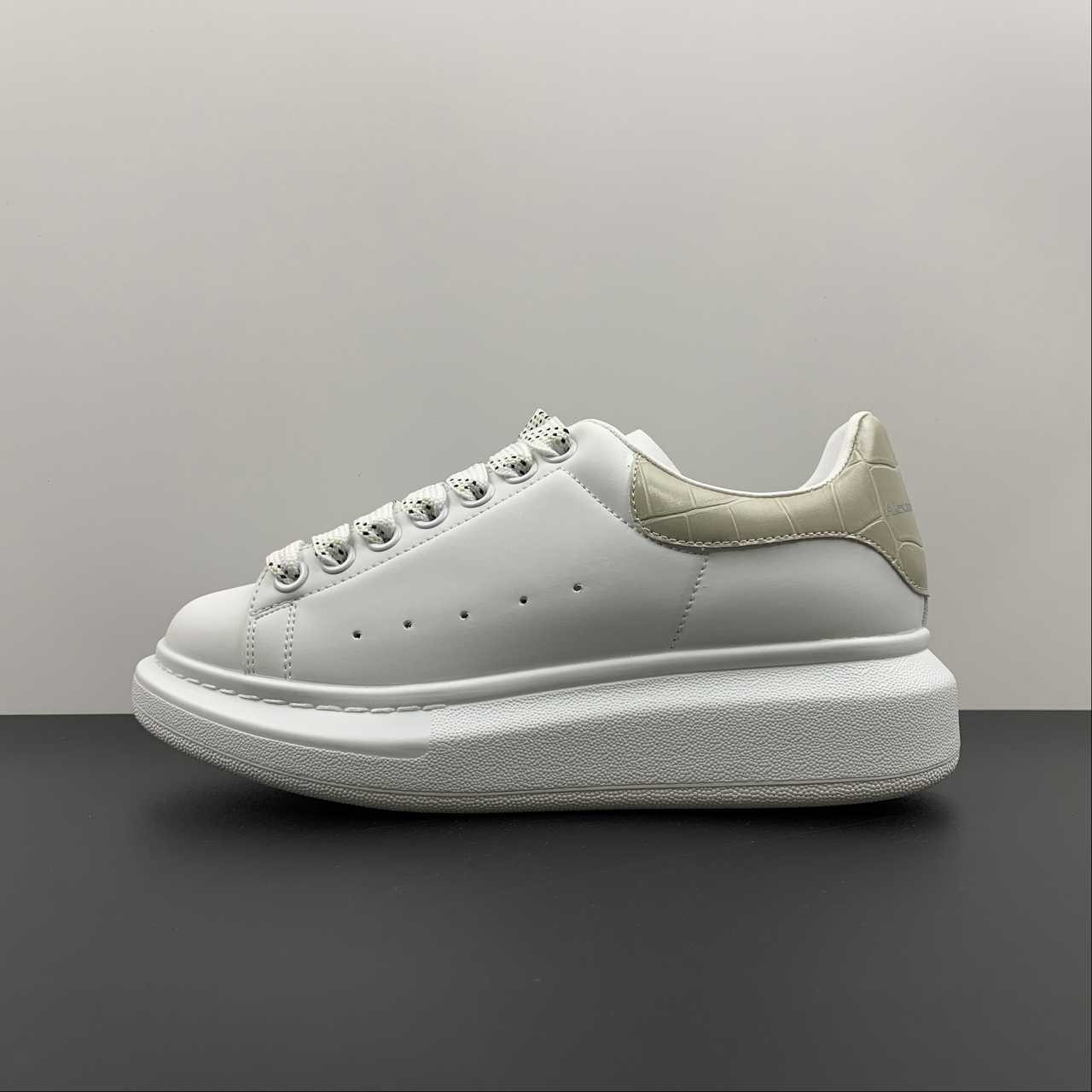 Alexander McQueen Oversized Sneaker “Beige Croc Heel” Men/Women Casual Shoes